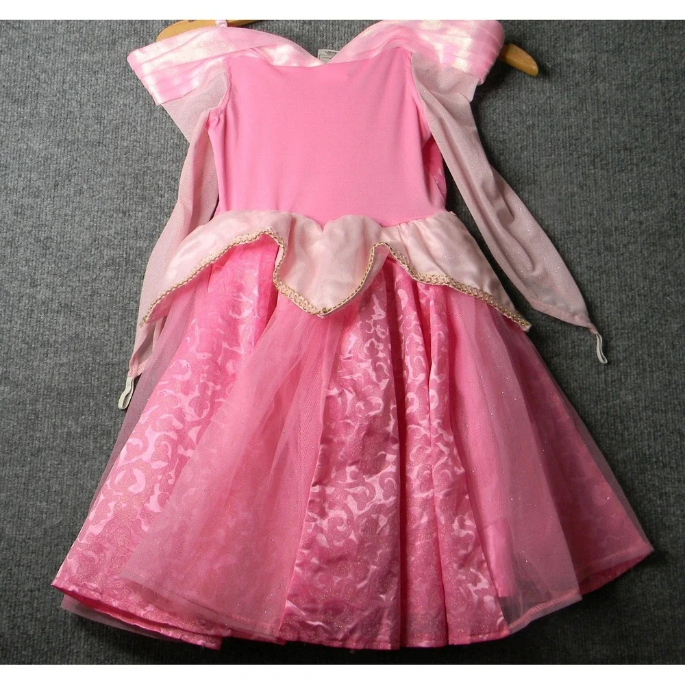 Disney Parks Princess Aurora Sleeping Beauty Pink Costume Dress Girls XS